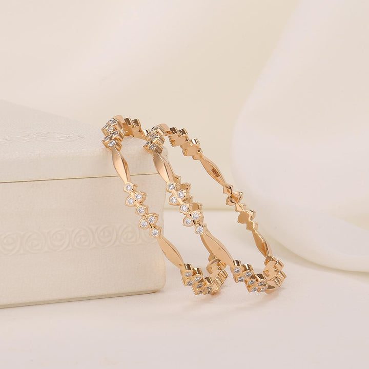 Gleaming Stone Pair Bangle