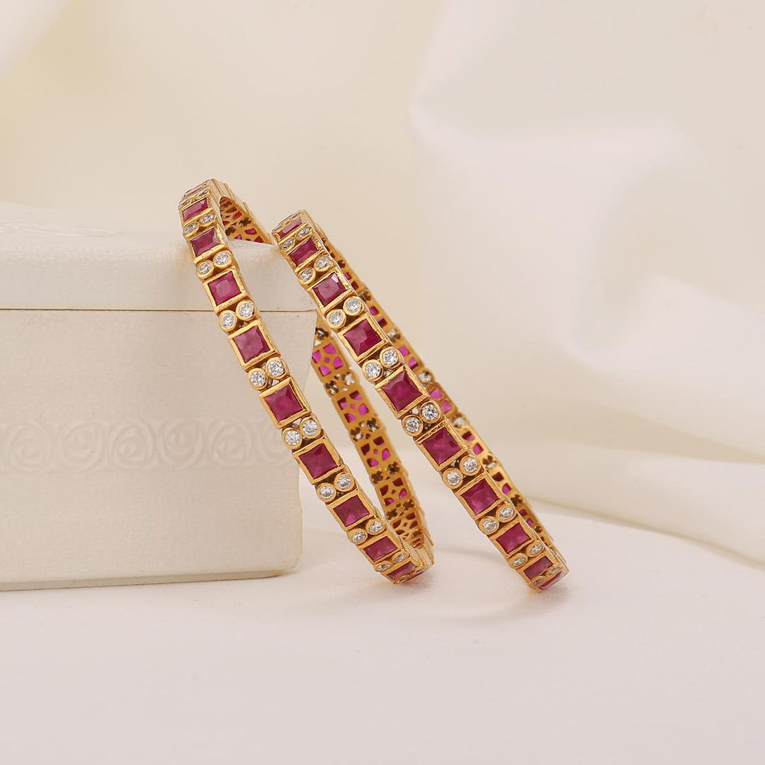 Rishvitha Stone Pair Bangles