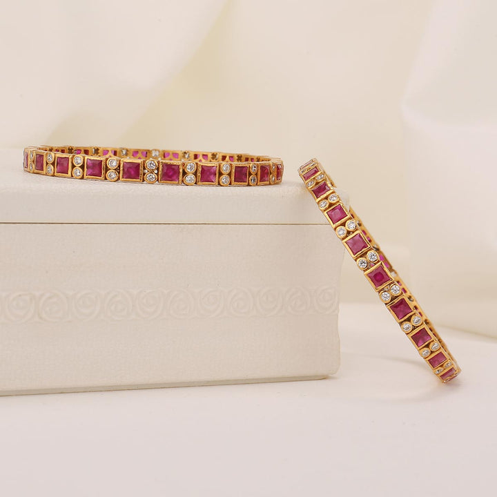 Rishvitha Stone Pair Bangles