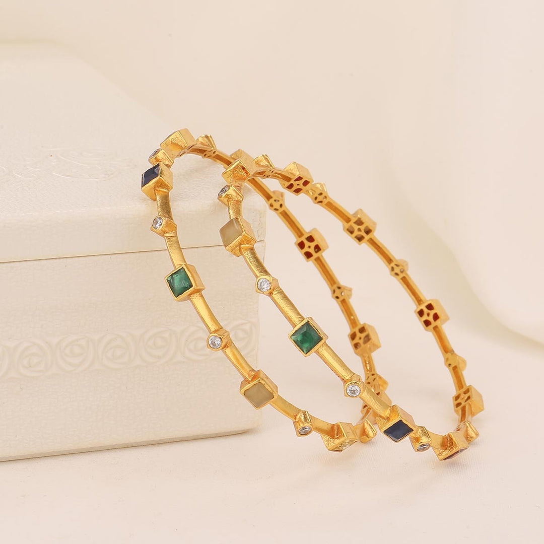 Charming Stone Pair Bangles