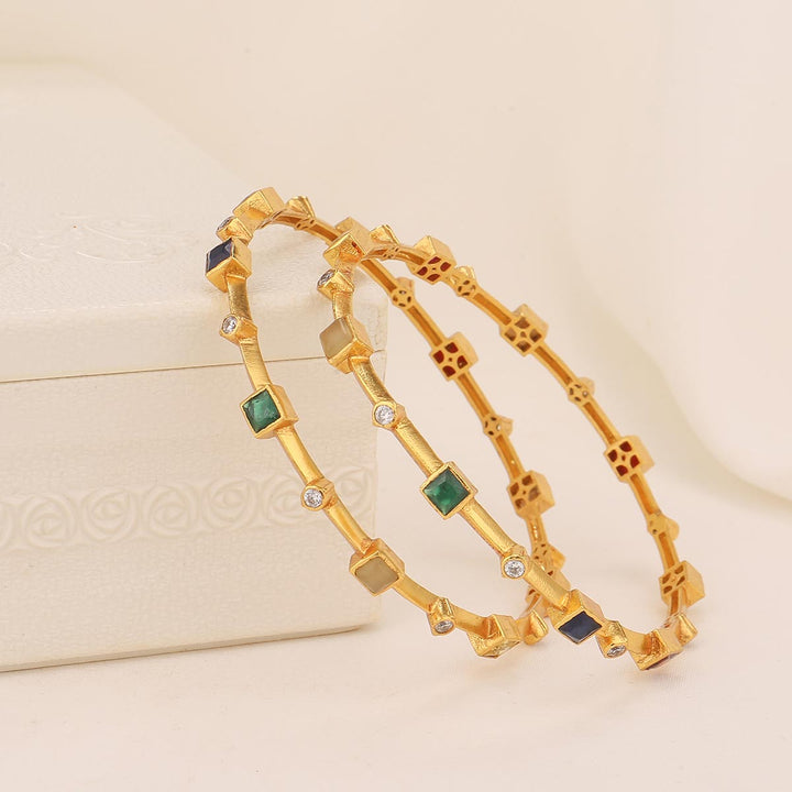 Charming Stone Pair Bangles