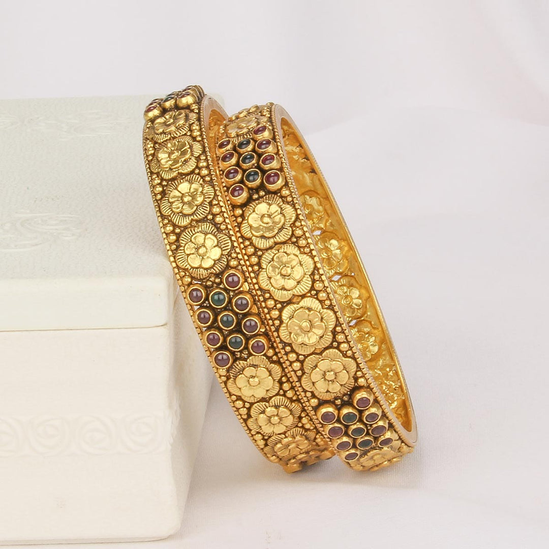 Golden Nagas Pair Bangles