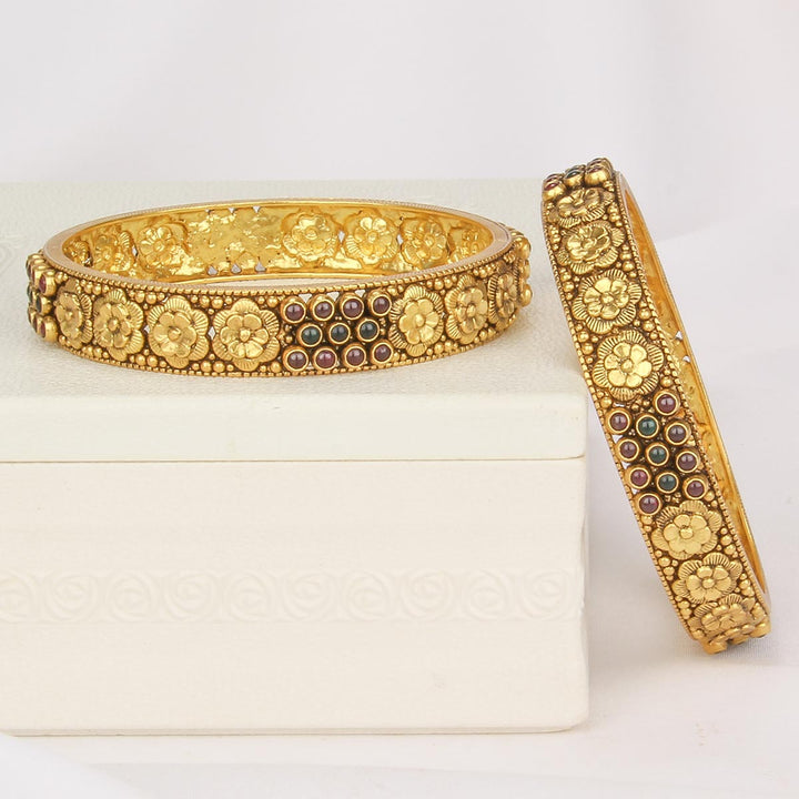 Golden Nagas Pair Bangles