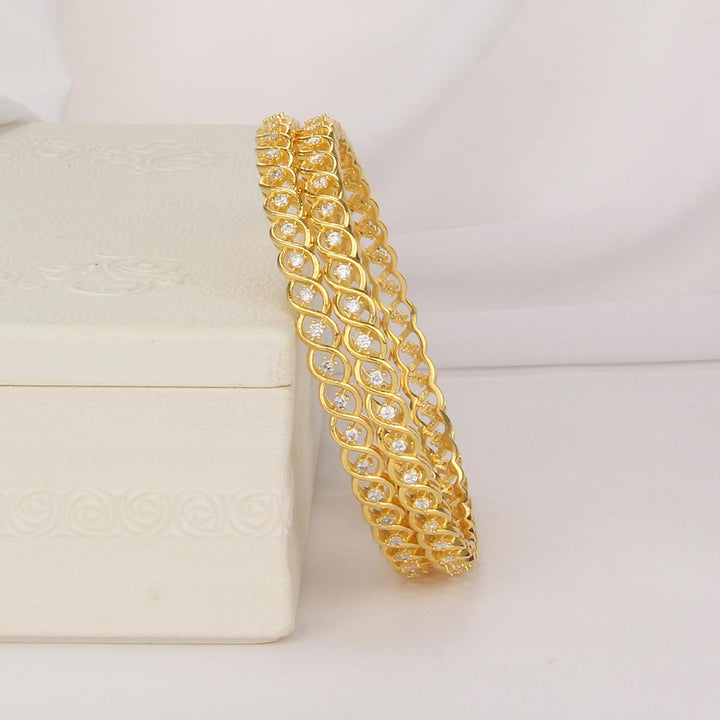 Mythili  Diamond Design Pair Bangle