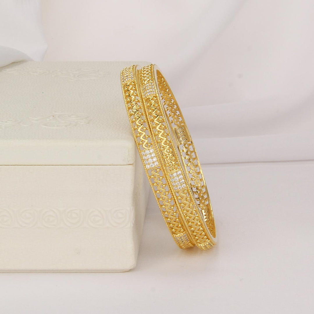 Shaira Diamond Design Pair Bangle