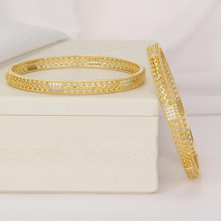 Shaira Diamond Design Pair Bangle