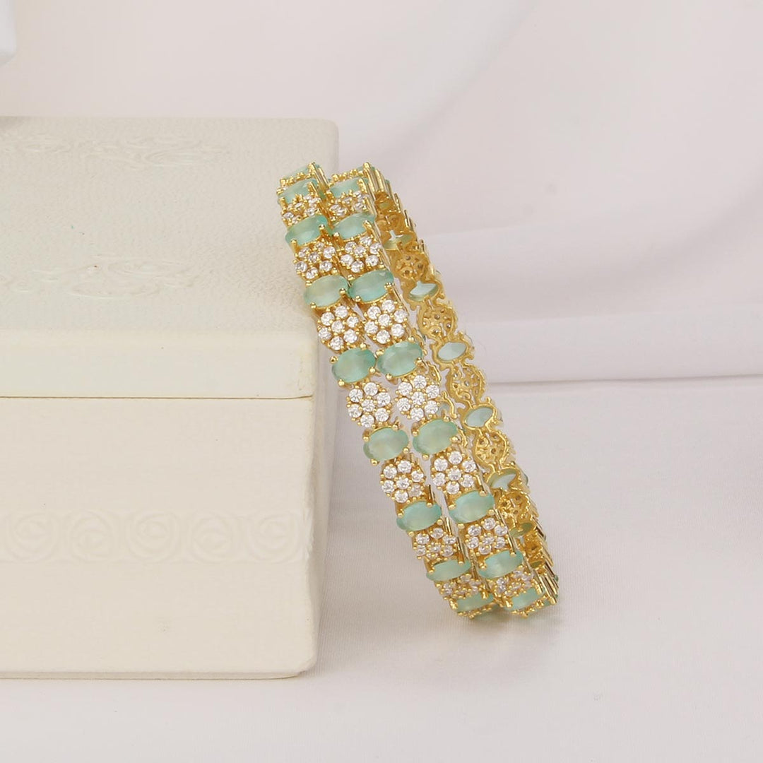 Dazzling Stone Pair Bangle