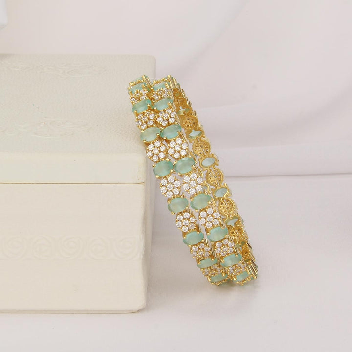 Dazzling Stone Pair Bangle