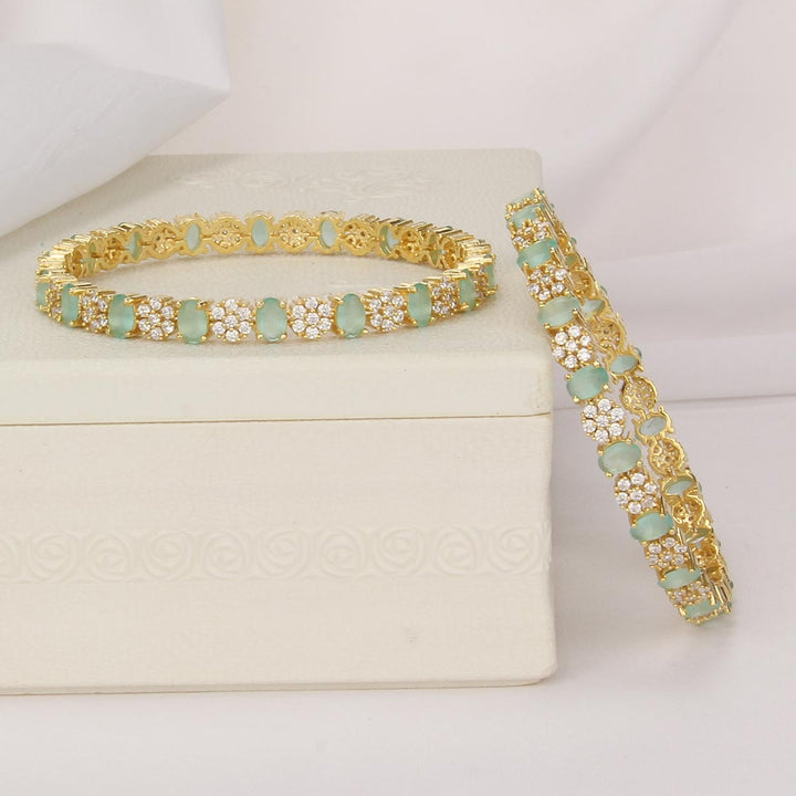 Dazzling Stone Pair Bangle