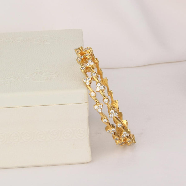 Spark  Diamond Design Pair Bangle