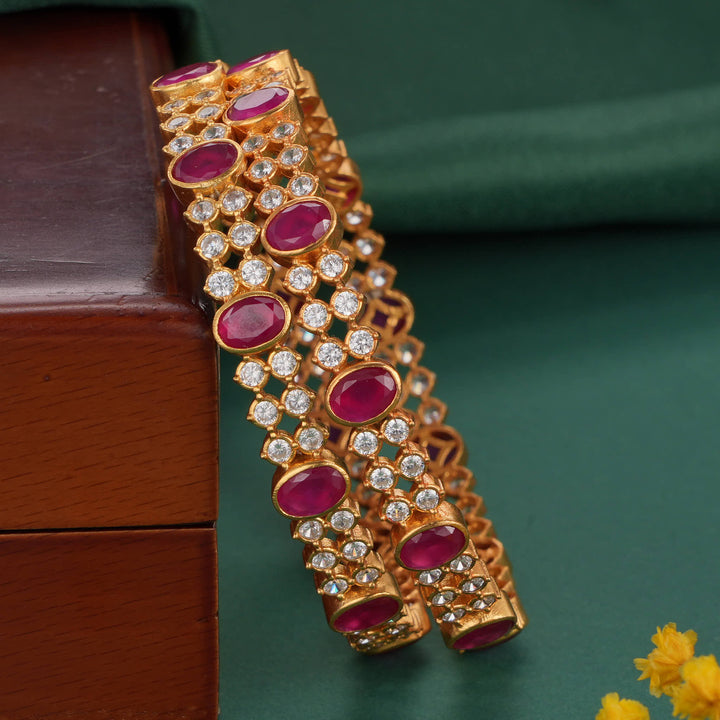 Captivating Stone Pair Bangles