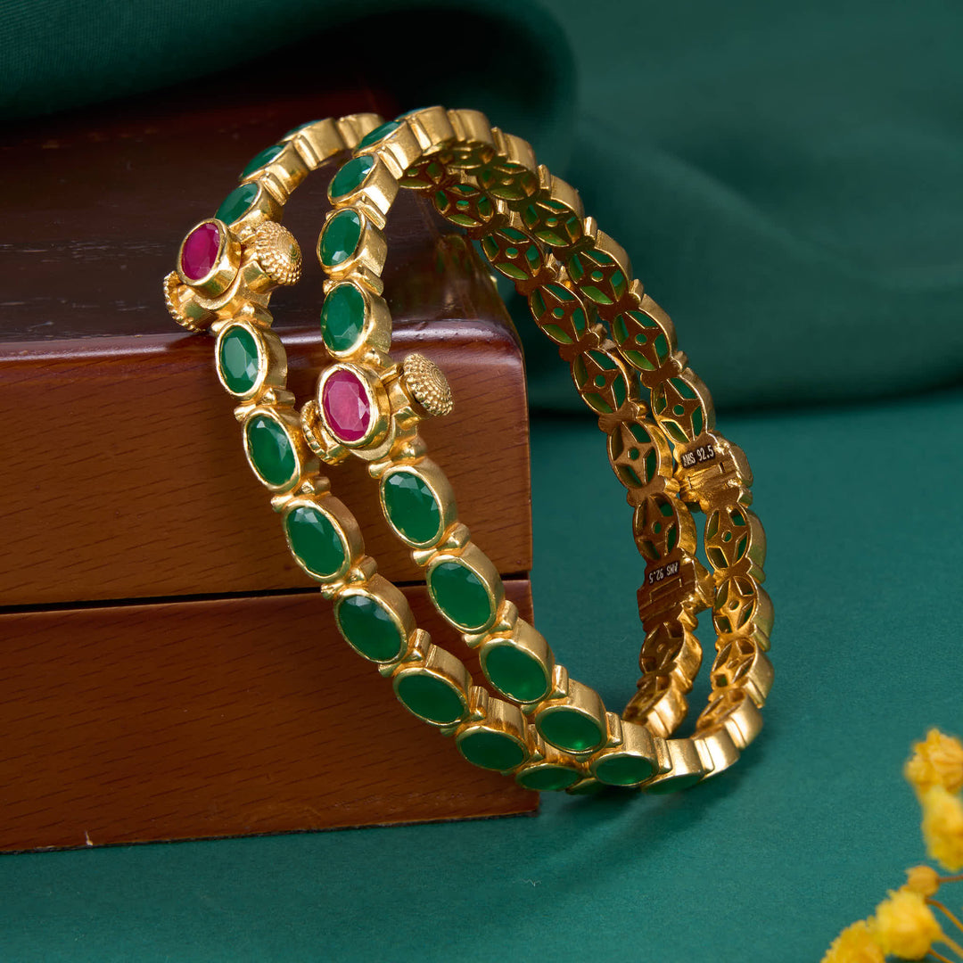 Ushakiran Stone Pair Bangles