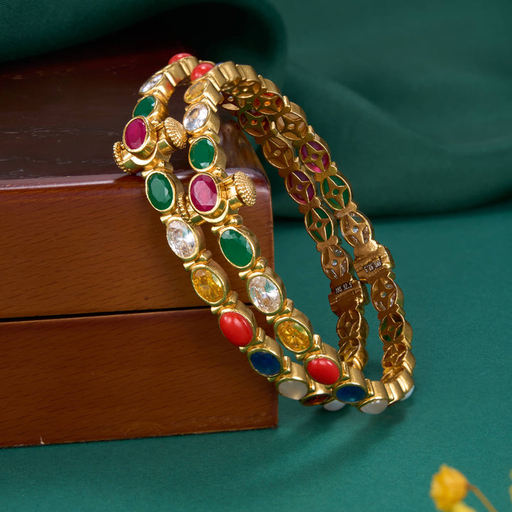 Upkosha Stone Pair Bangles