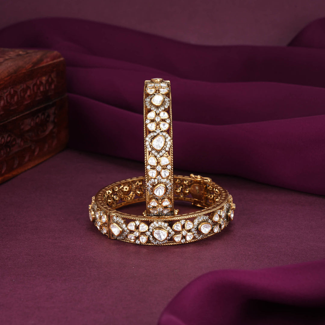 Gleaming Moissanite Pair Bangles