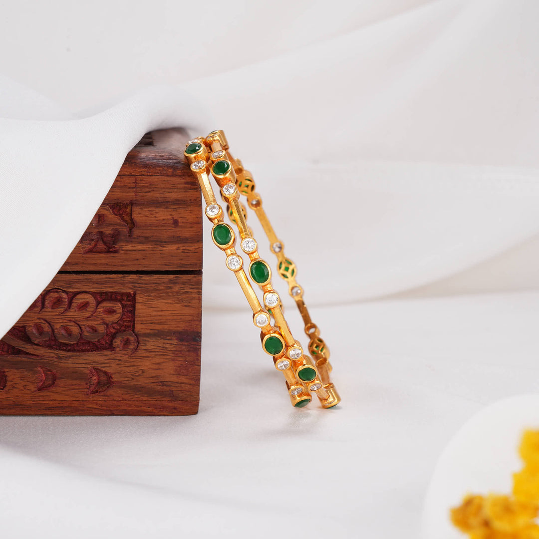 Charming Stone Pair Bangles