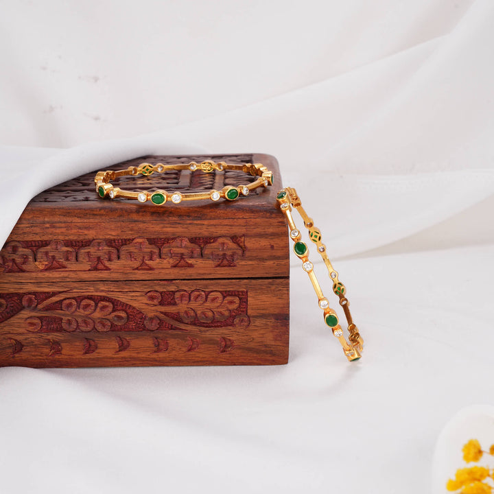 Charming Stone Pair Bangles