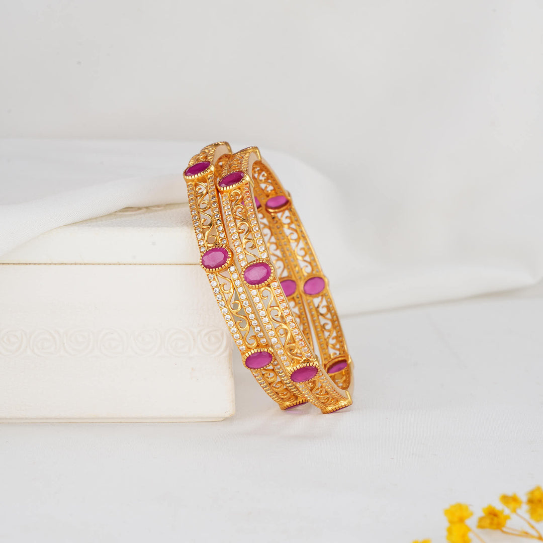 Bharvikhaa Stone Pair Bangles