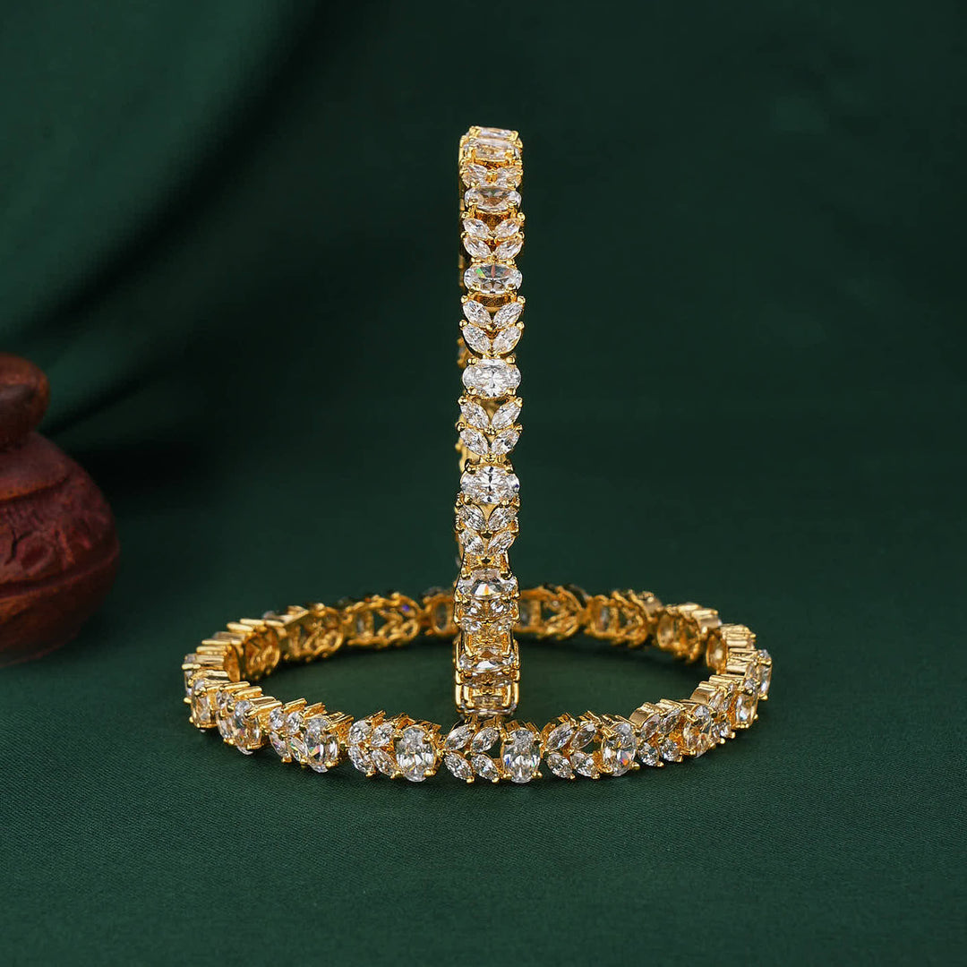 Admiring Diamond Design Pair Bangles