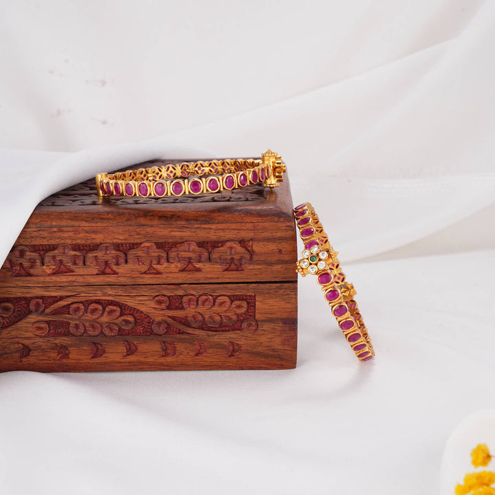 Garceful Stone Pair Bangles