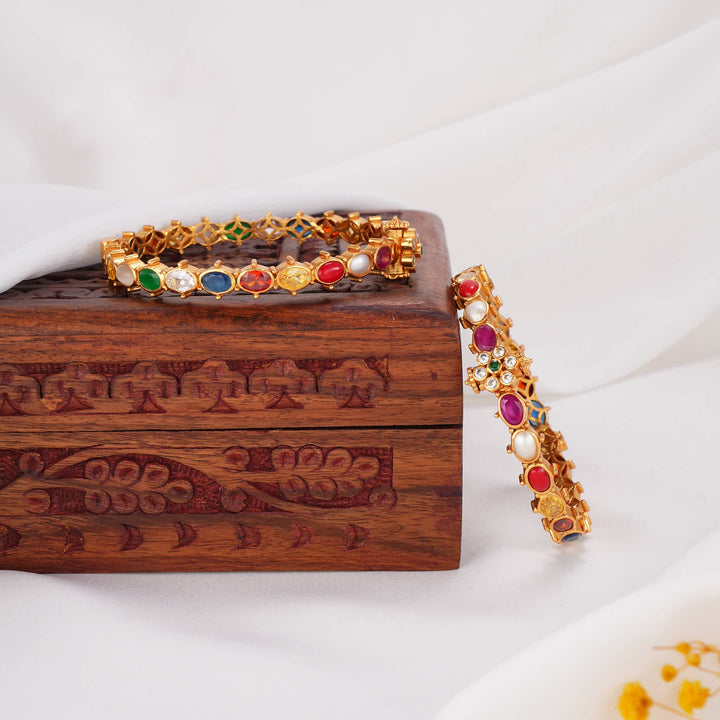 Marvelous Stone Pair Bangles