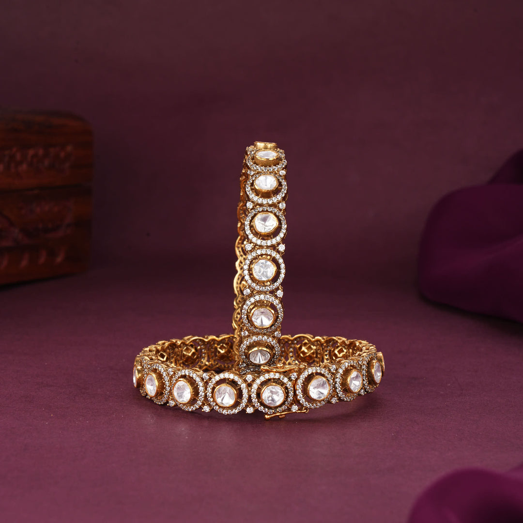 Vedhikaa Moissanite Pair Bangles