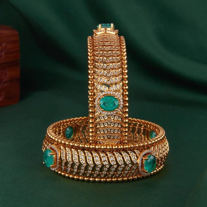 Meadow Green Avikam Pair Bangles