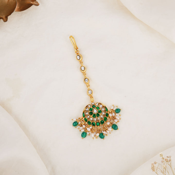 Heritage Verde Kundan Maangtikka