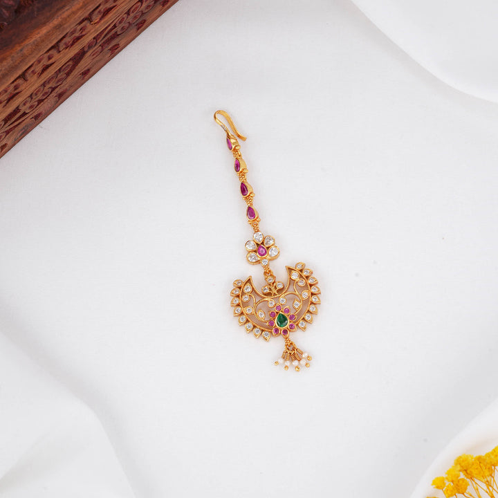 Shining Brilliance Stone Maangtikka