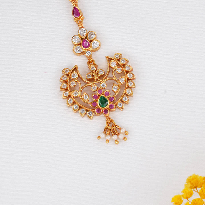 Shining Brilliance Stone Maangtikka