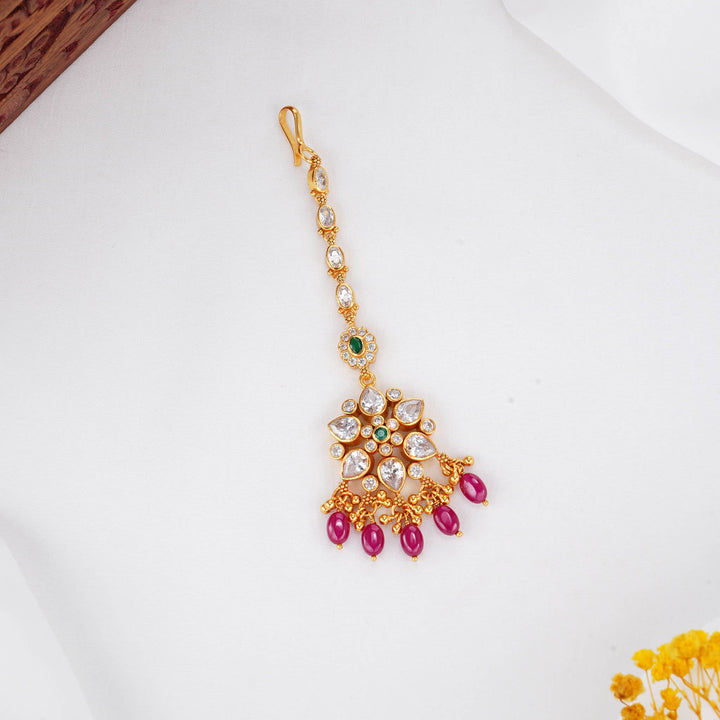 Whimsical Charm Stone Maangtikka