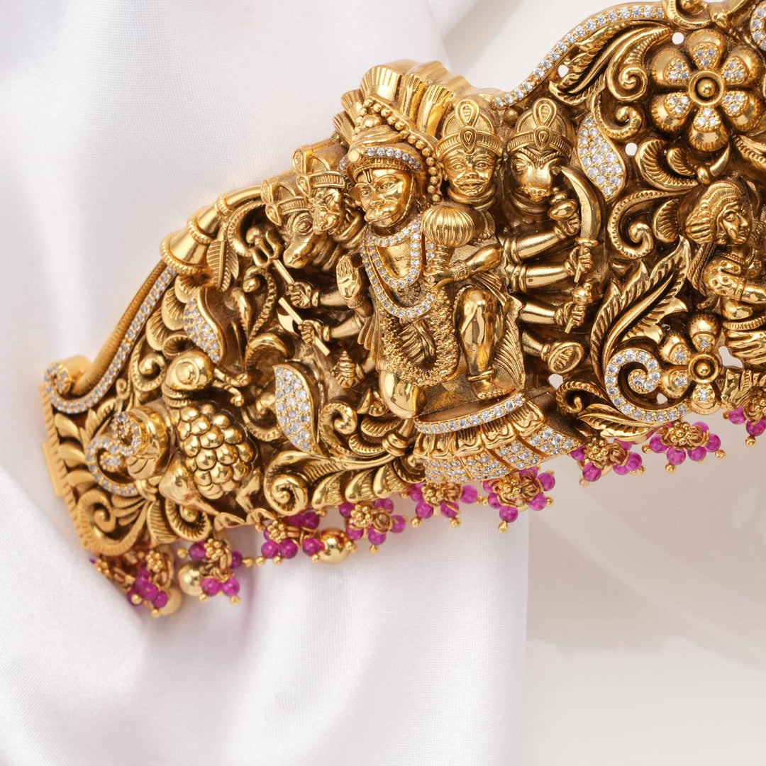 Gold Vaddanam Designs Ottiyanam For Saree Kamarband Gold Plated