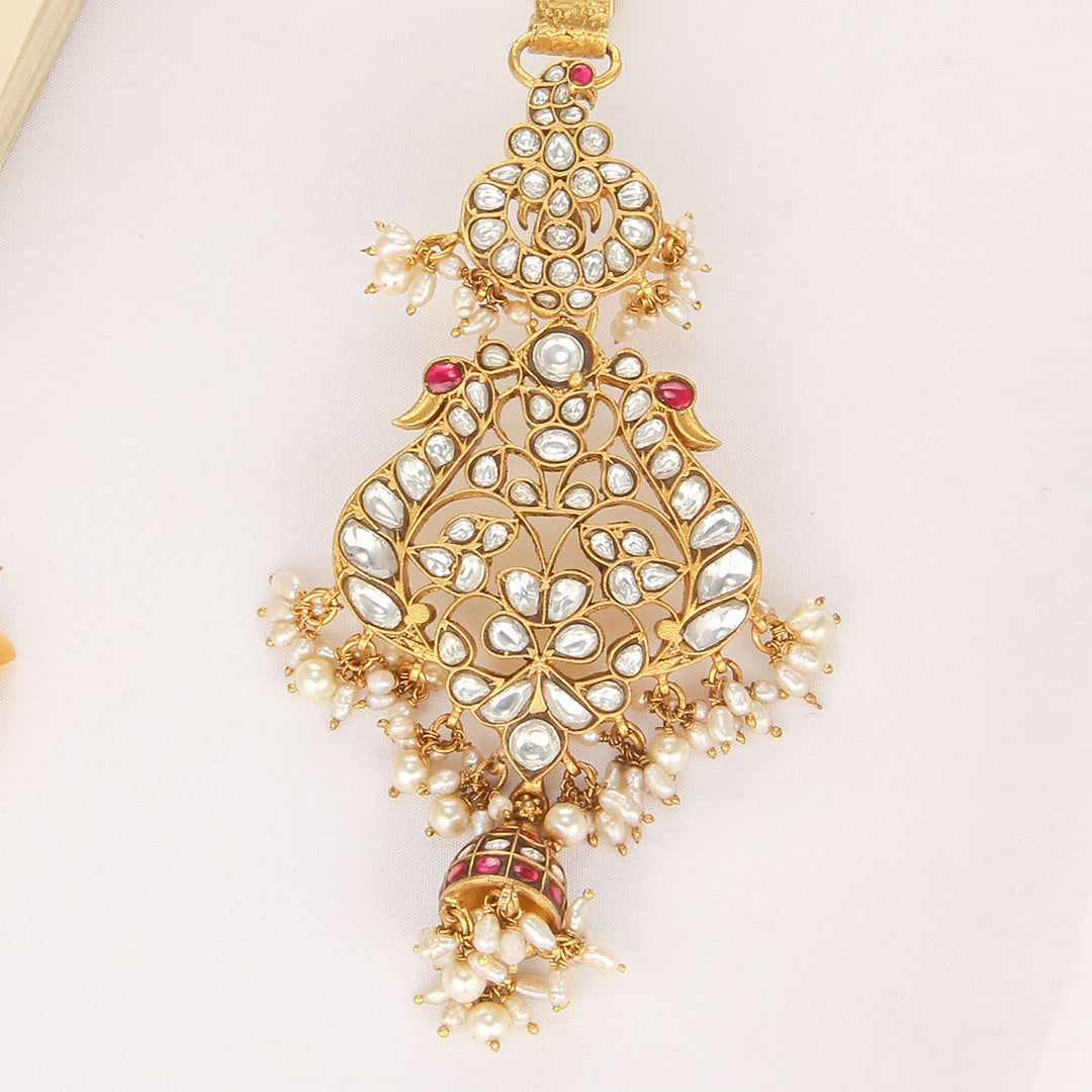 White Glitz Kundan Waist Charm