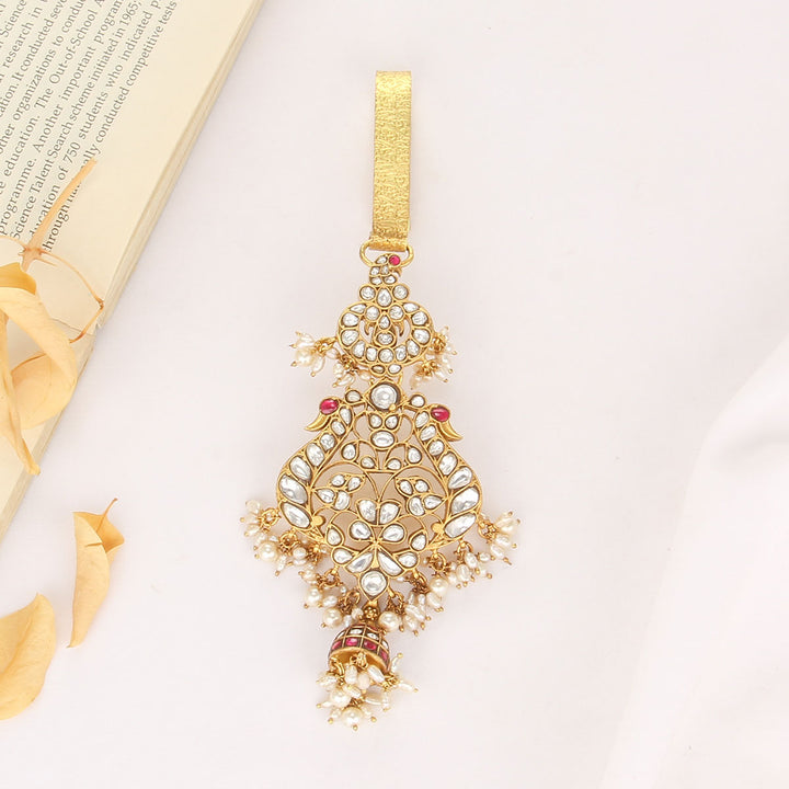 White Glitz Kundan Waist Charm