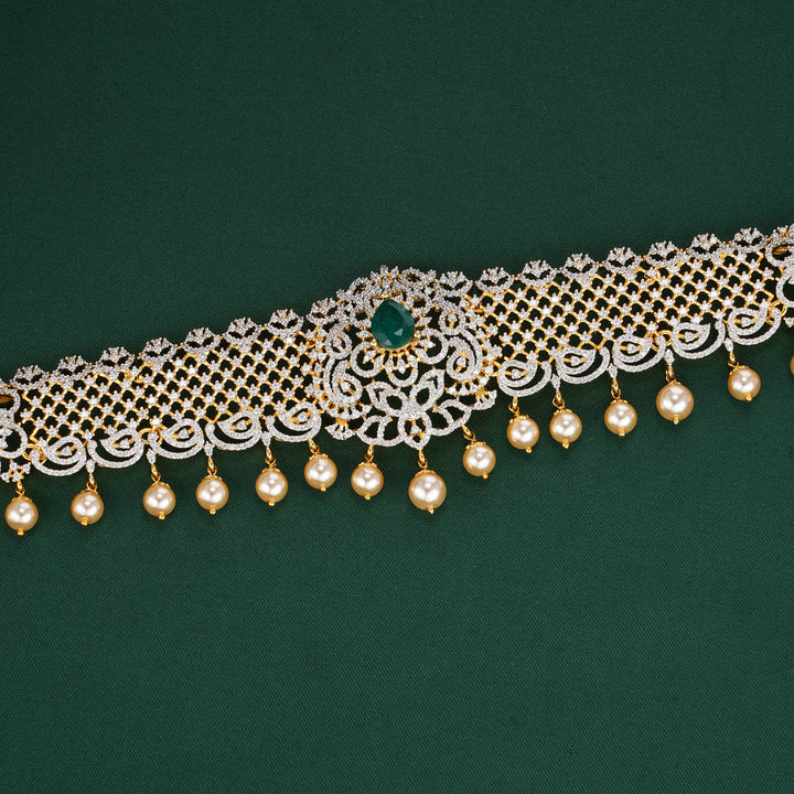 Most Loved Bridal Diamond Like Oddiyanam
