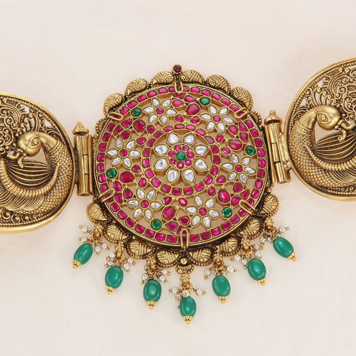 Wearing Bloom Kundan Oddiyanam