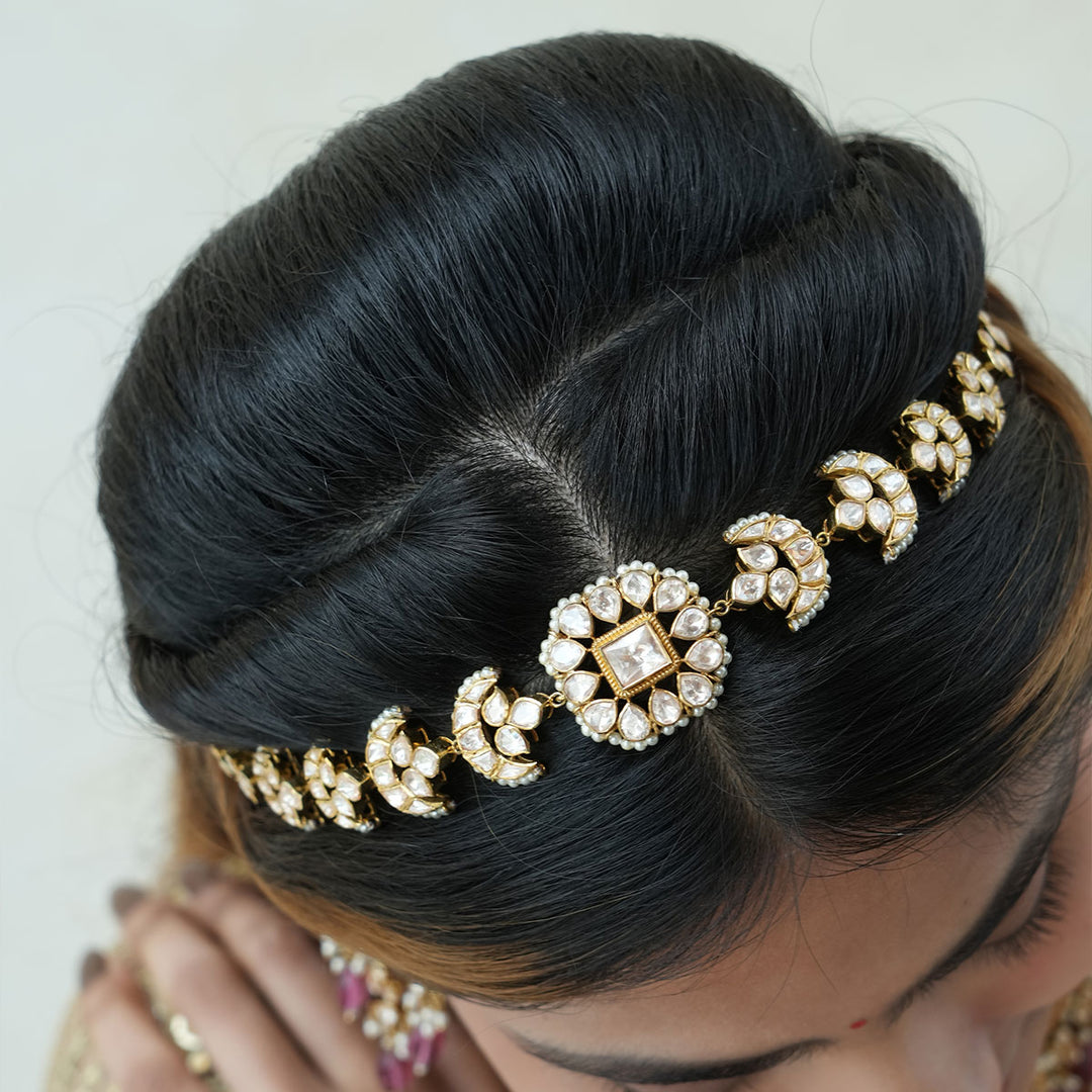 Aswaki Kundan Sheeshphool – The Amethyst Store - Main Image