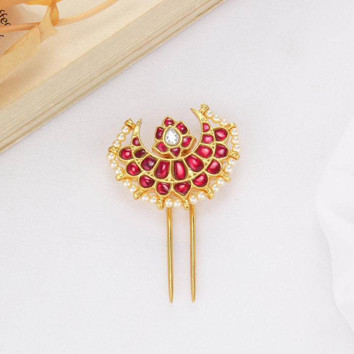 Moon Designed Kundan Jada Billa