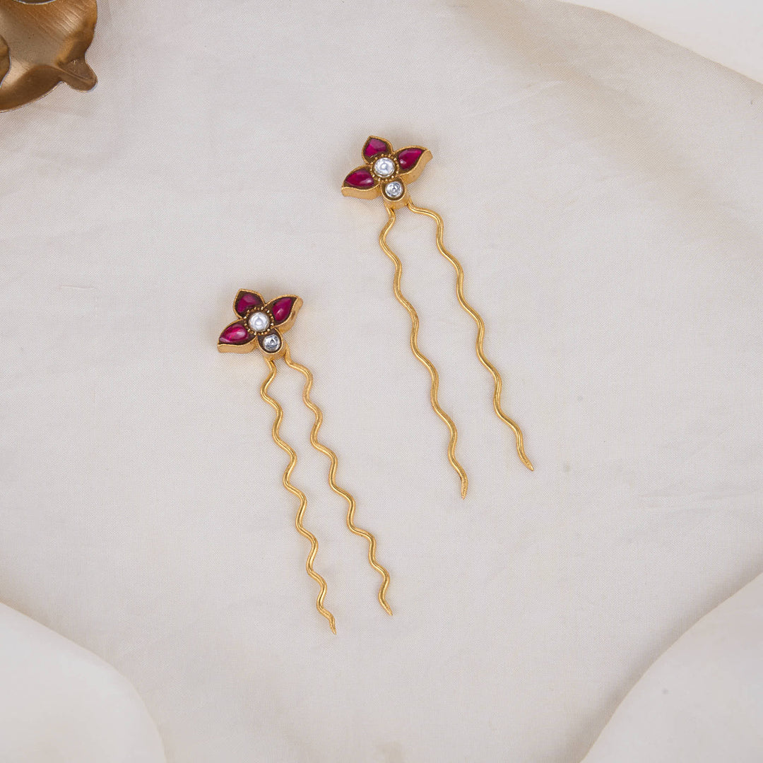 Cute Kundan Jada Hair Pin