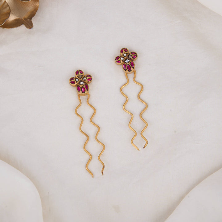 Attractive Kundan Jada Hair Pin
