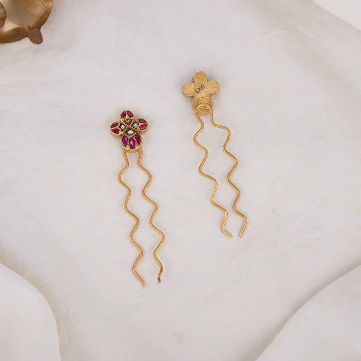 Attractive Kundan Jada Hair Pin