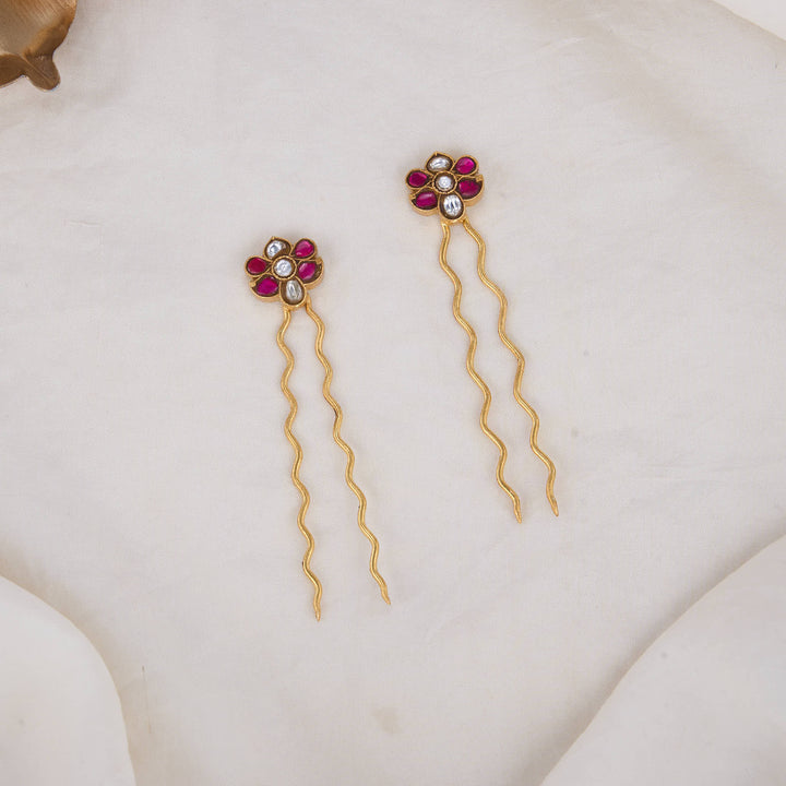 Catchy Kundan Jada Hair Pin