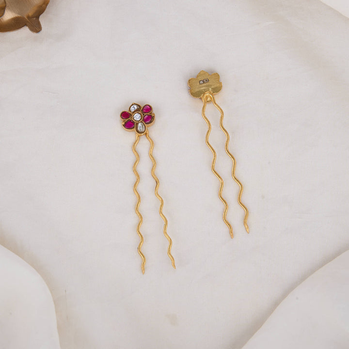 Catchy Kundan Jada Hair Pin