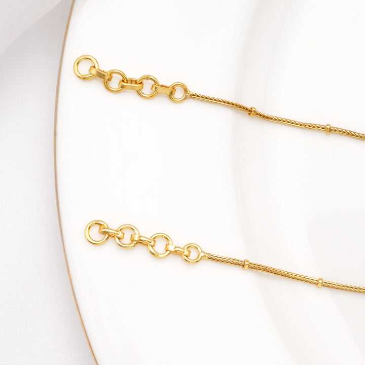 Cute Floral Gold Plated Kundan Anklet