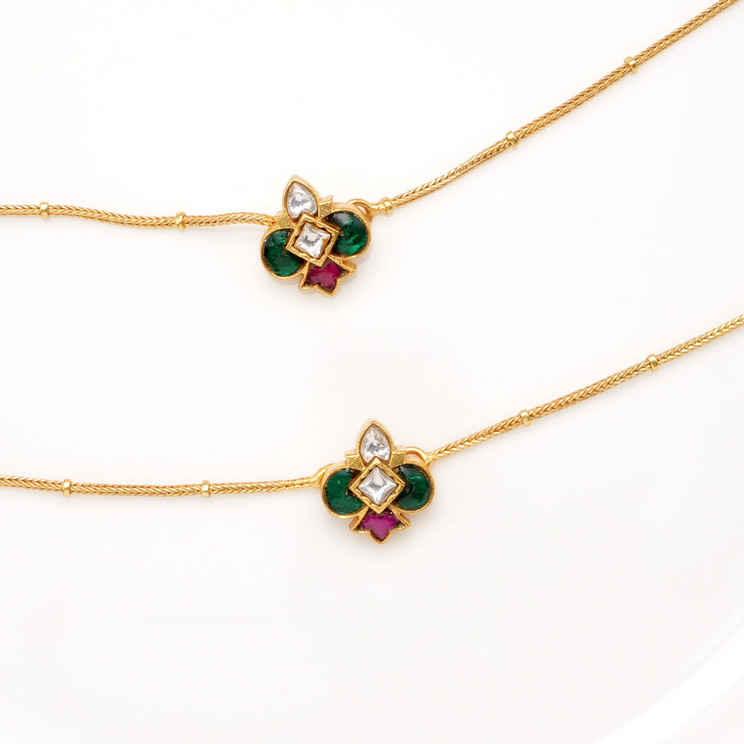 Alluring Kundan Anklet