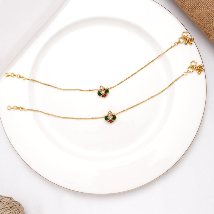 Alluring Kundan Anklet