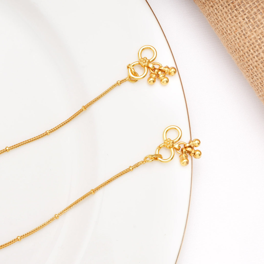 Beautiful Green Kundan Anklet