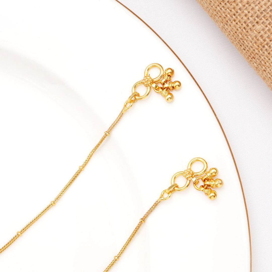 Cute Designed Kundan Anklet