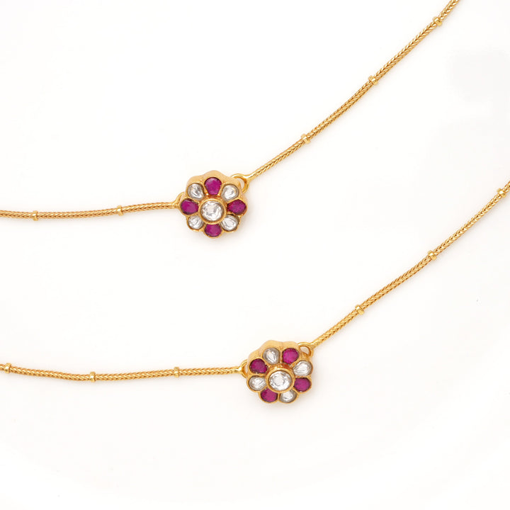 Cute Designed Kundan Anklet