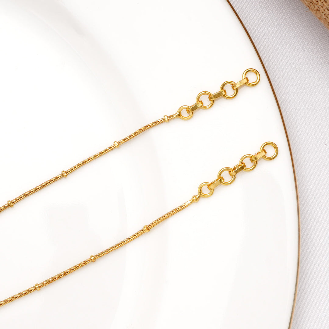 Heart Designed Kundan Anklet