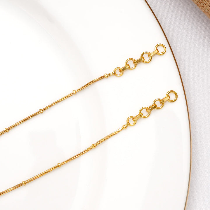 Heart Designed Kundan Anklet